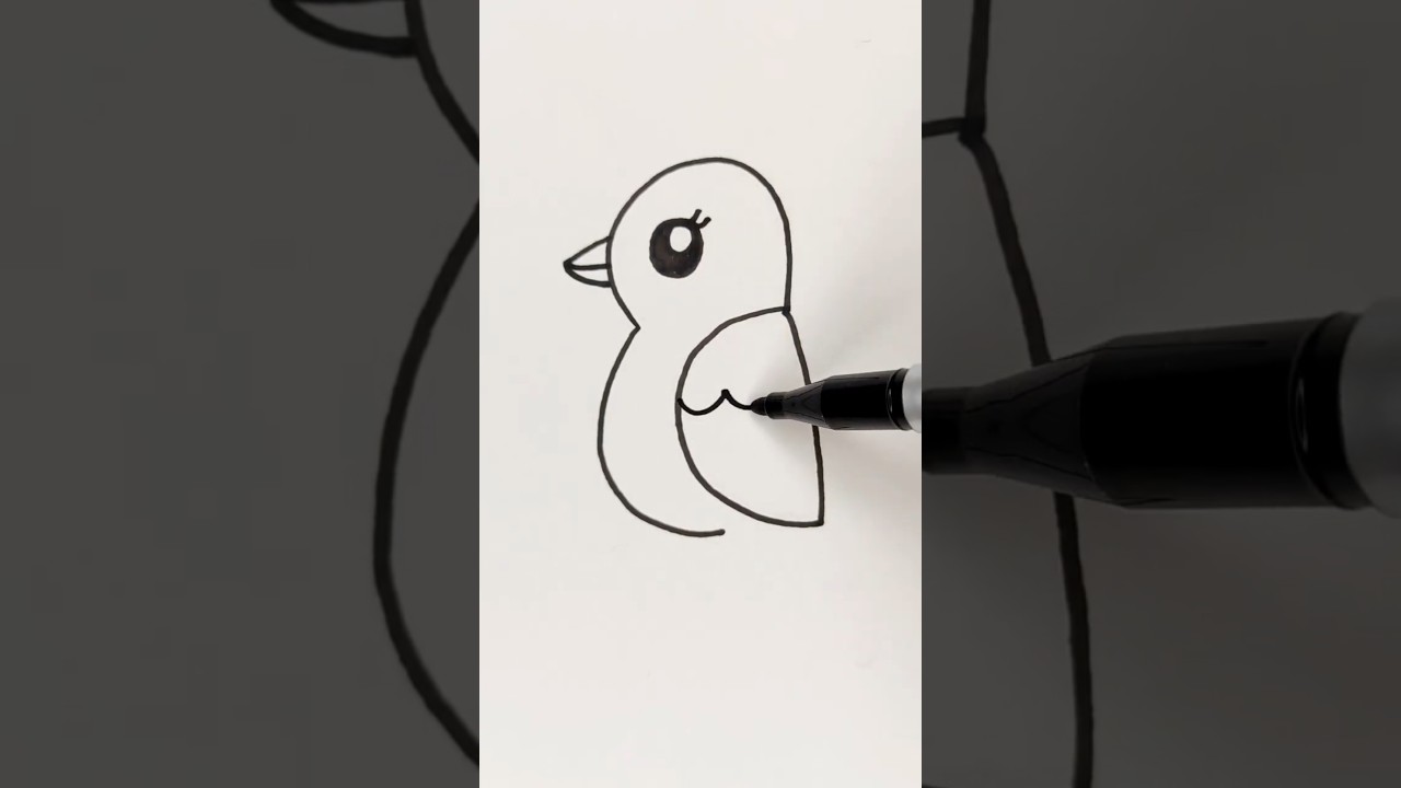 How to Draw a Bird Super Easy! 🐤