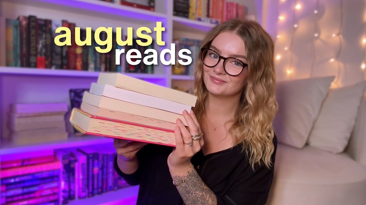 ASMR the 7 books i read in august 💜📔 monthly reading wrap-up