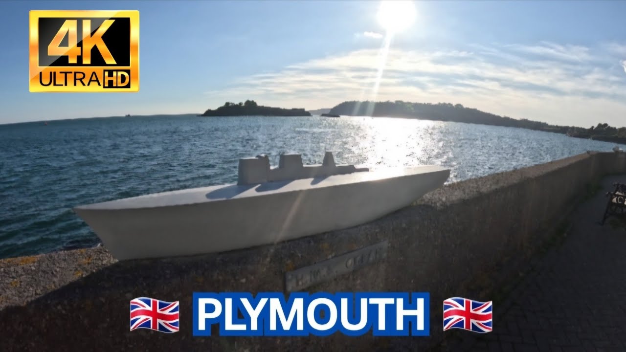 Plymouth Devon Waterfront Walkthrough 4K 🇬🇧