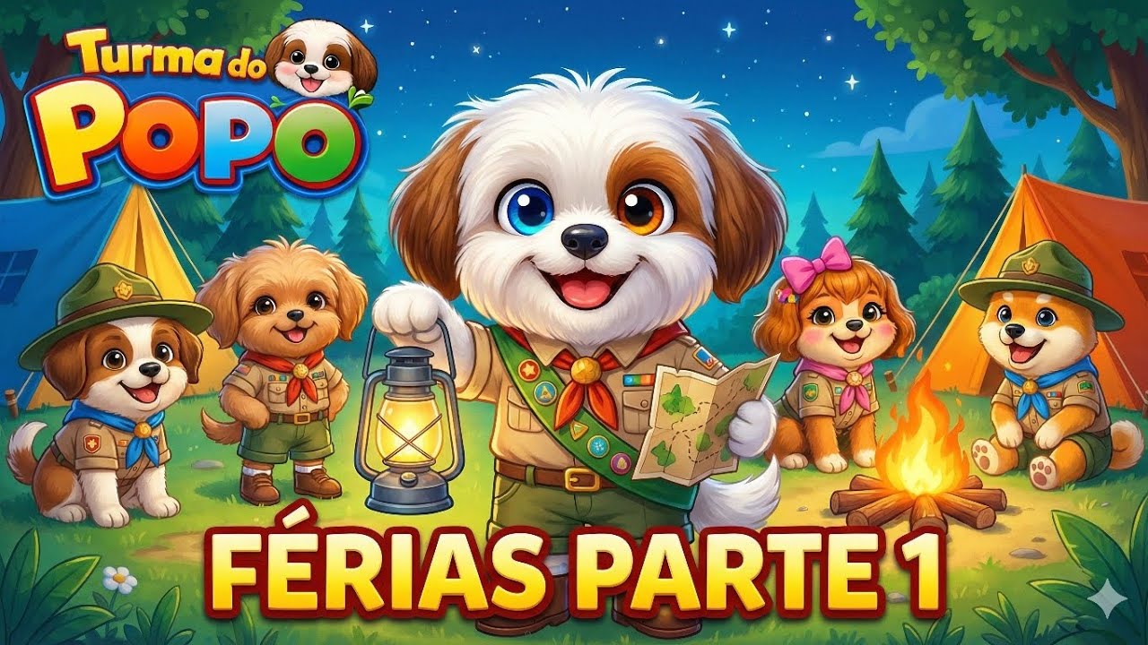ACAMPAMENTO NO QUINTAL ⛺ Turma do Popó | Música Infantil de Férias