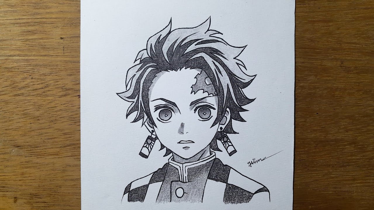 How to draw Tanjiro Kamado || Como Desenhar Tanjiro Kamado || Kimetsu no yaiba 