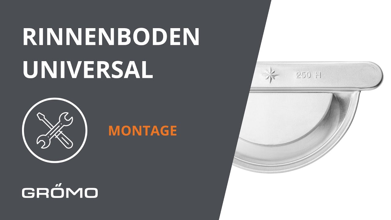 Universal-Rinnenboden von GRÖMO an einer Dachrinne montieren - so geht es einfach und schnell!
