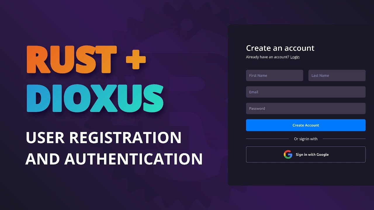 User Registration And Authentication With Rust And Dioxus Using SQLite