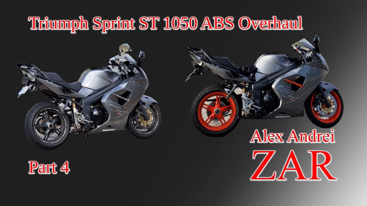 Triumph Sprint ST 1050 ABS Overhaul Part 4 - OBD2 Lonelec KL-1 TuneEcu Android Rear wheel removal