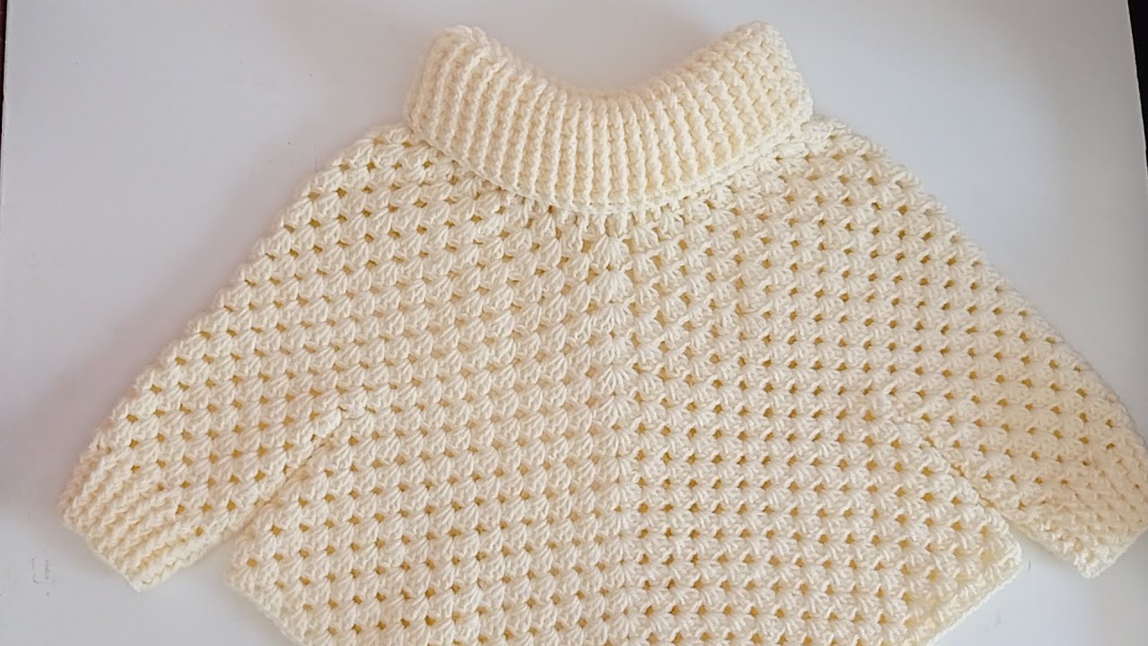 COMO HACER UN PONCHO CON MANGAS Y CUELLO DE TORTUGA  A CROCHET - PASO A PASO - TEJIDOS A CROCHET