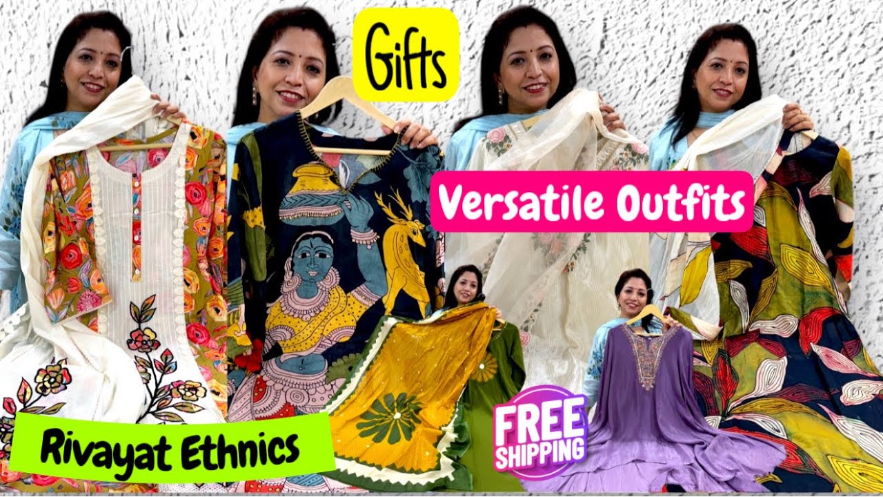 Stunning Cotton & PartyWear Suit, Anarkali, Cord Set, Denim Cord & Sharara Set at Rivayat Ethnics 