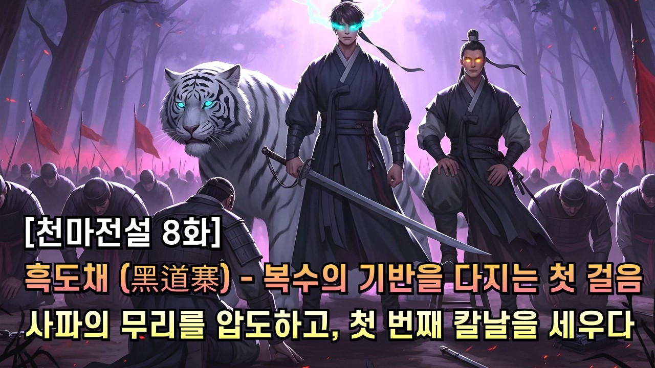 [천마전설 8화]흑도채의 굴복 (黑道寨服從) - 첫 번째 세력 확보와 연화와의 운명적 만남