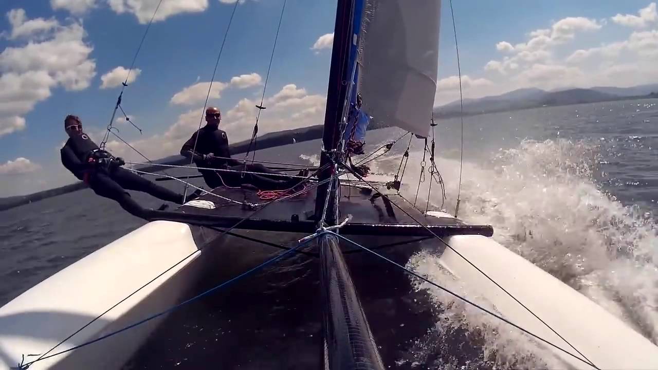 Prindle 16 catamaran sailing CAPSIZE double trapeze Poland
