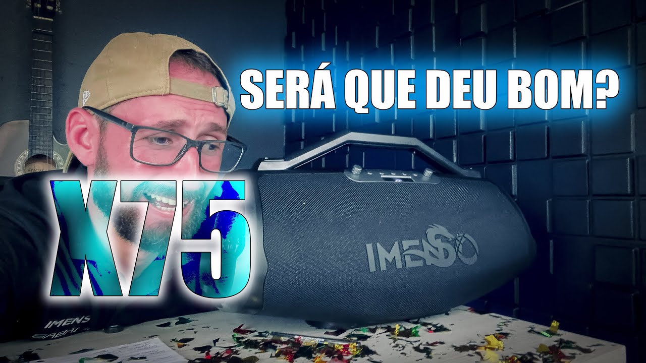 IMENSO IMS-X75 200W Caixa de Som Com Grave Forte e Ainda Caixa de Som Karaokê Com 2 microfones