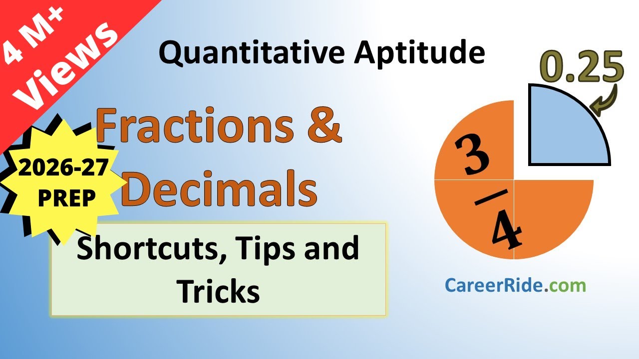 Fractions and Decimals - Shortcuts & Tricks for Placement Tests, Job Interviews & Exams