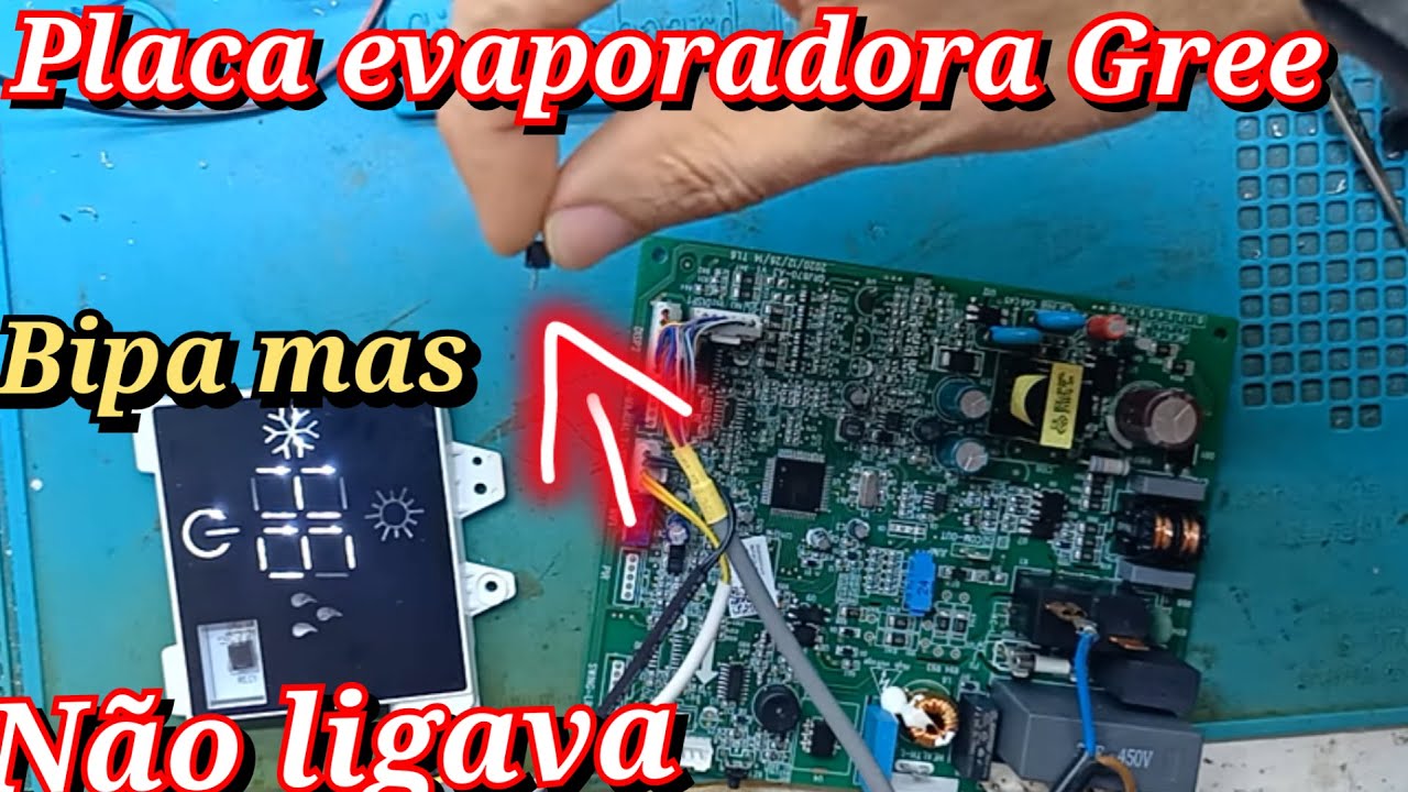 placa ar condicionado evaporadora Gree modelo GRJ870-A3 V1 novinha, parou de funcionar na montagem😱