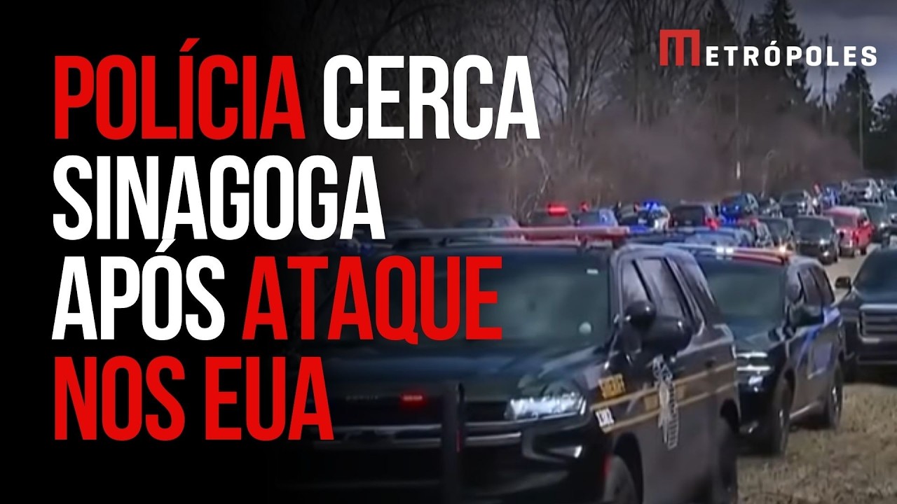 Policiais cercam sinagoga após ataque a tiros nos Estados Unidos