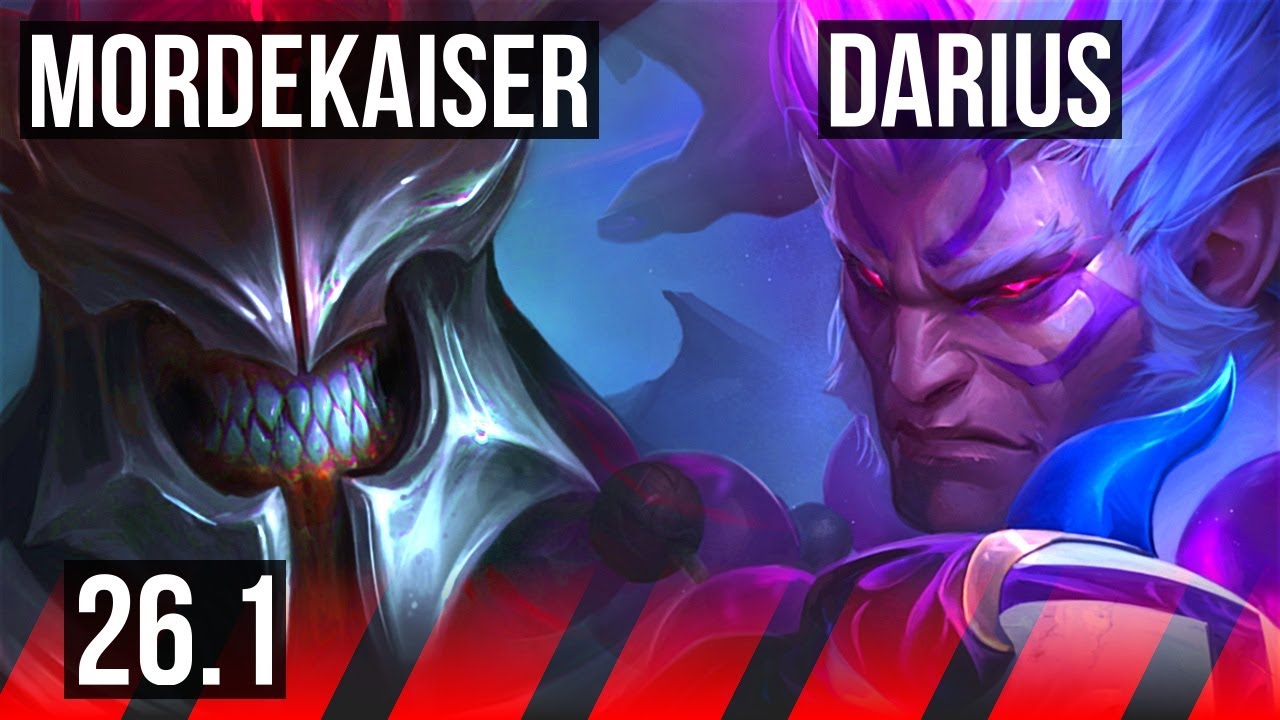 MORDEKAISER vs DARIUS (TOP) | Perfect KDA: 10/0/2 | KR Master | 26.1