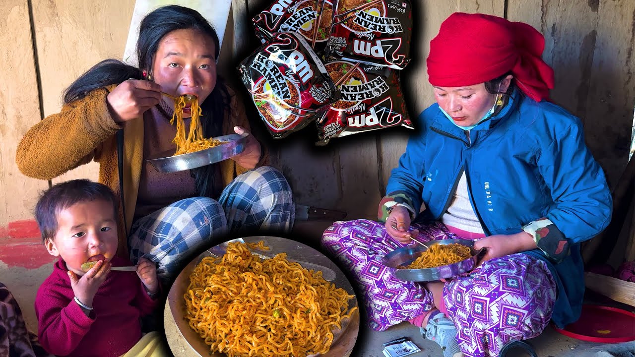 Old stock video || 2pm Ramen Noodle recipe eating एता उति कामहरु गरेर 2pm चाउ चाउ खाजा खाको
