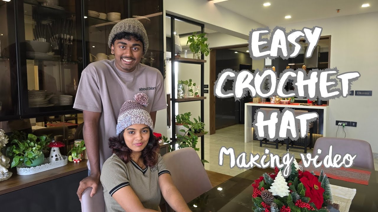 Easy crochet hat/ DIY/ Dini Shajohn / Crochet/ Home vlog 