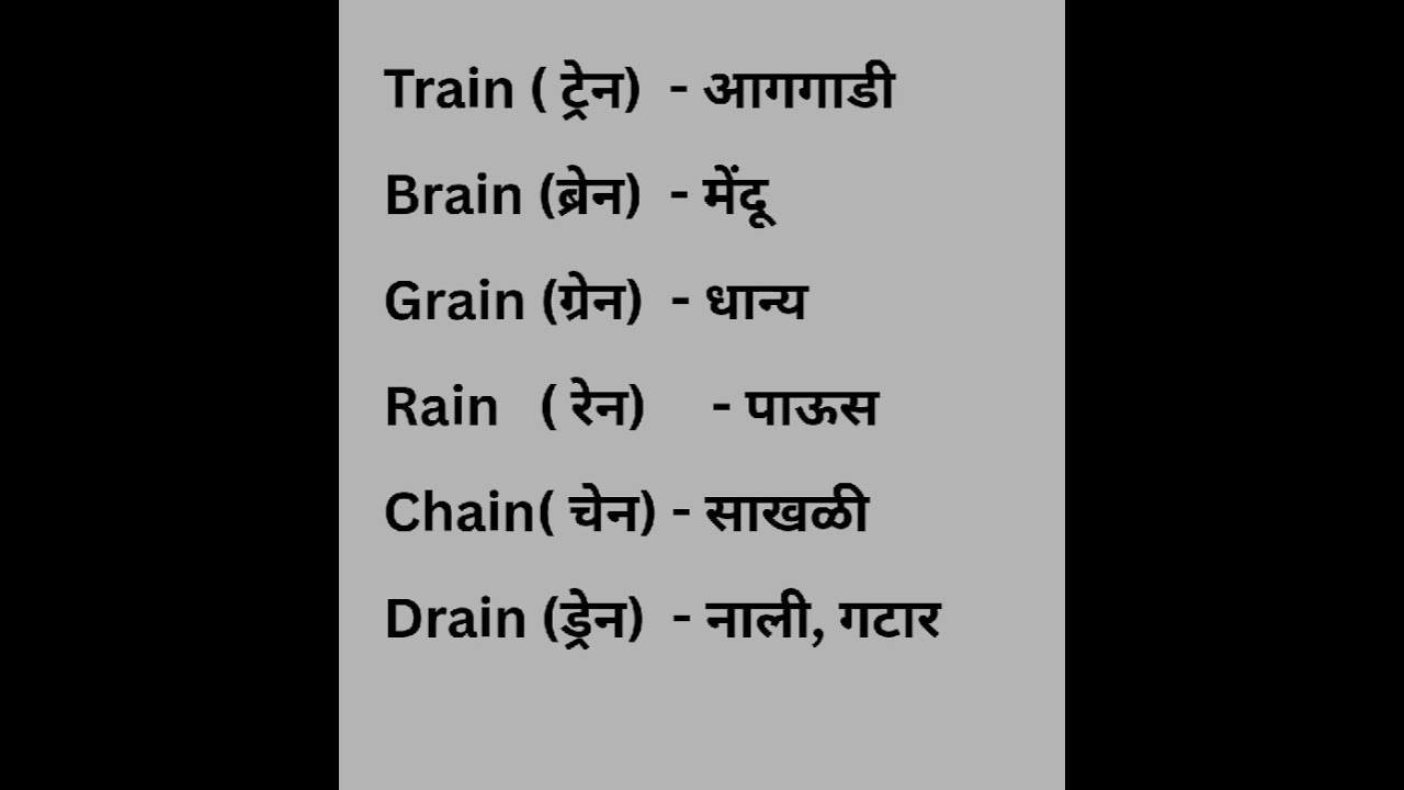 English words meaning in marathi #englishvocablary #englishdictionary #spokenenglishchannel