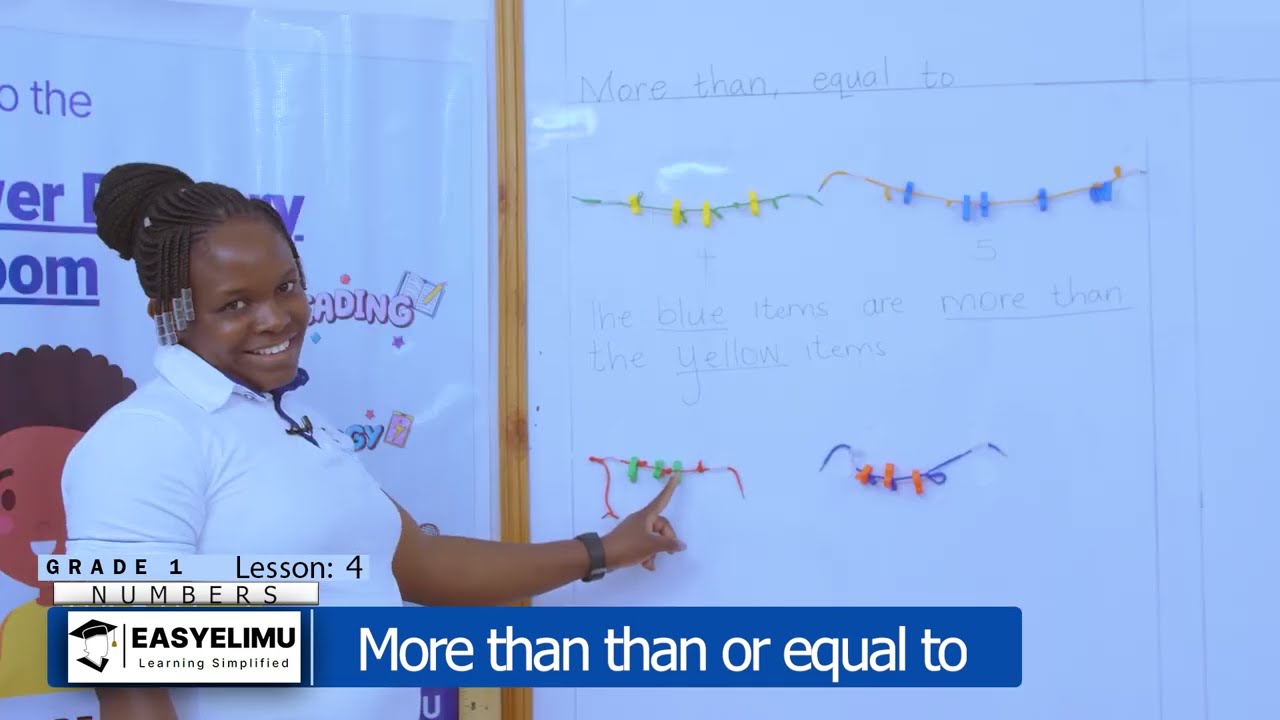 How to match and pair objects in the environment using more than or equal to | CBC Grade 1 Math