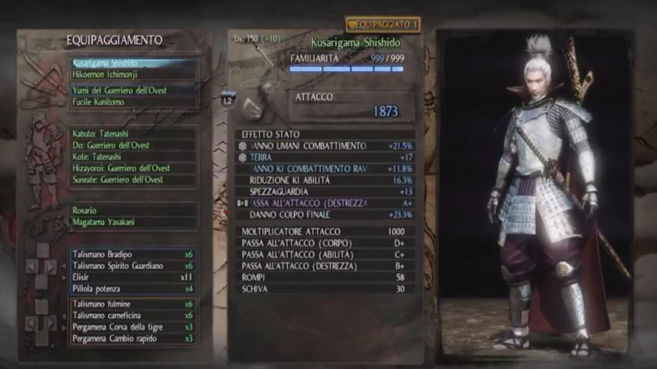 Nioh 1.06 - Guida per Massimizzare i Danni - Due delle Migliori Build