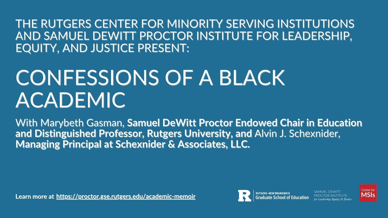 Confessions of a Black Academic: A Memoir