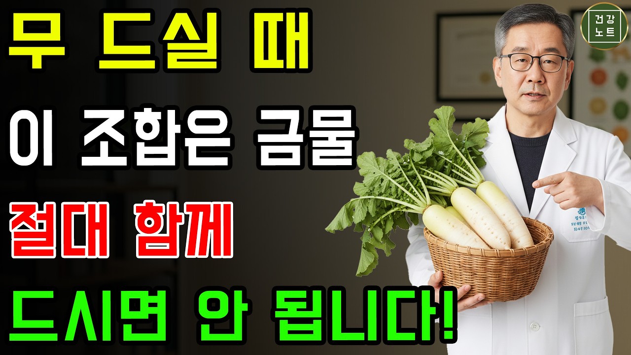 무와 이 음식을 함께 먹으면 정말 콩팥에 독이 됩니다! 최악의 음식 궁합과 최고의 음식 궁합 TOP4｜신장 건강｜노년 건강