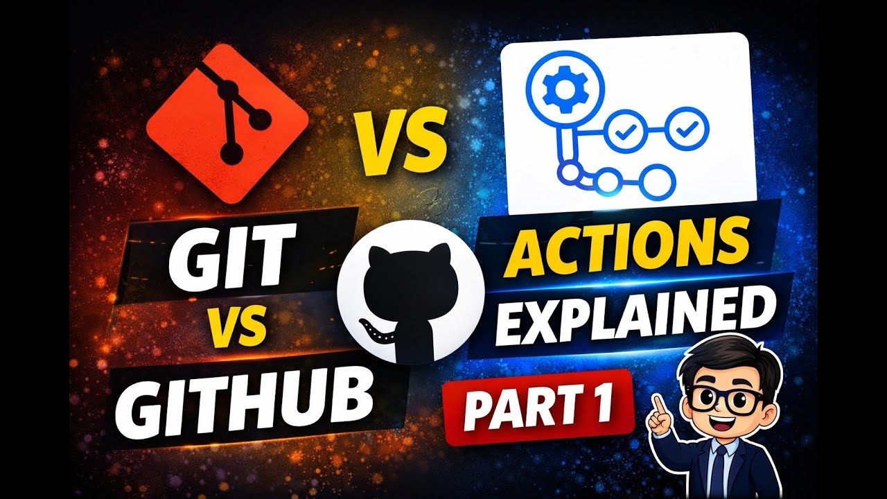 🎬Git & GitHub Explained + GitHub Actions Basics | CI/CD Introduction (Part 1)   📝