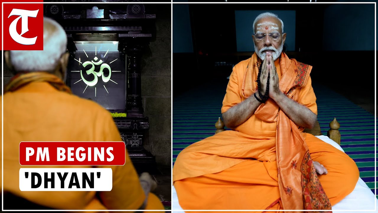 PM Modi's begins his 45-hour-long meditation at Vivekananda Rock Memorial in Kanyakumari. Watch
