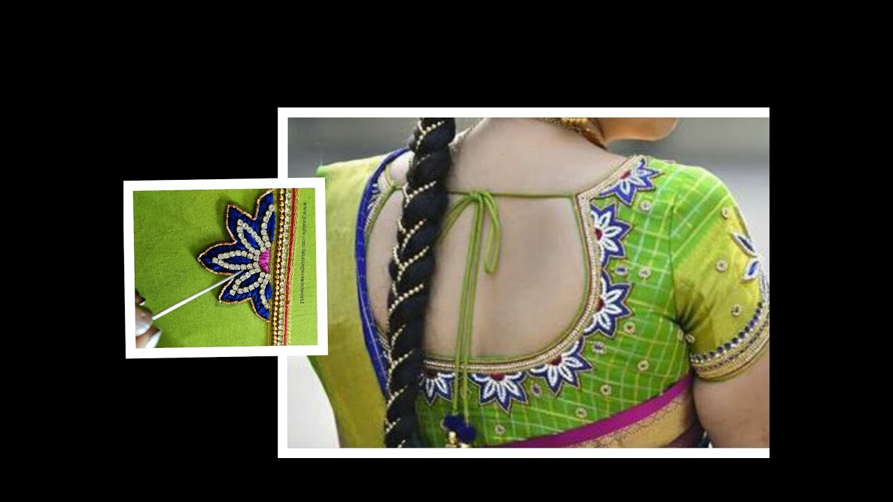 Most Adorable BRIDAL Blouse Design using Normal Stitching Needle- Same Like AARI/MAGGAM Work