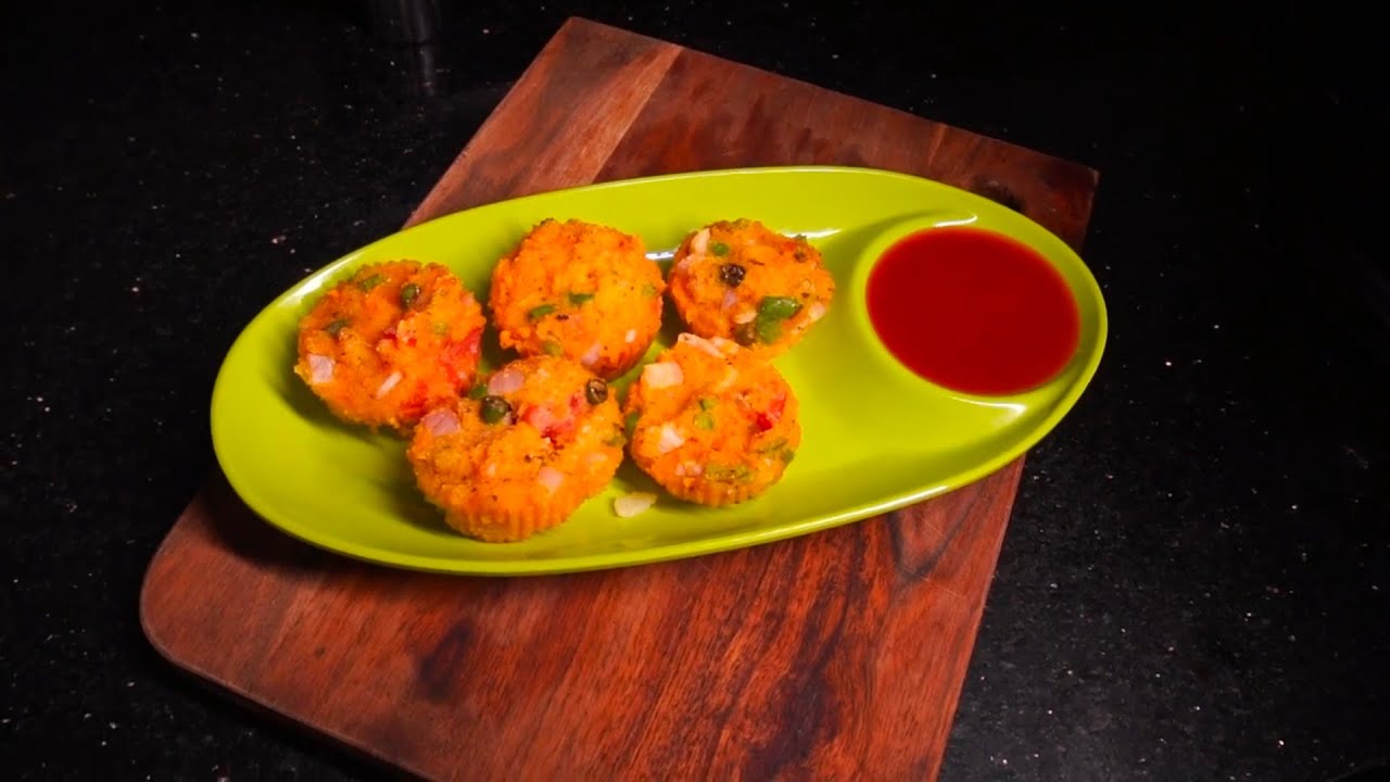 Sooji Veggie Muffins Recipe for Kids | Easy Tiffin Ideas | Tiffin Tales Day 3