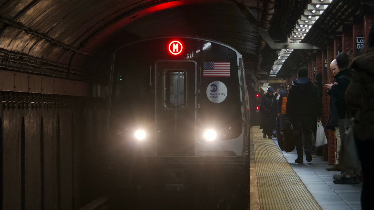 Last days of (M) train Service running along the IND 53rd Street line 