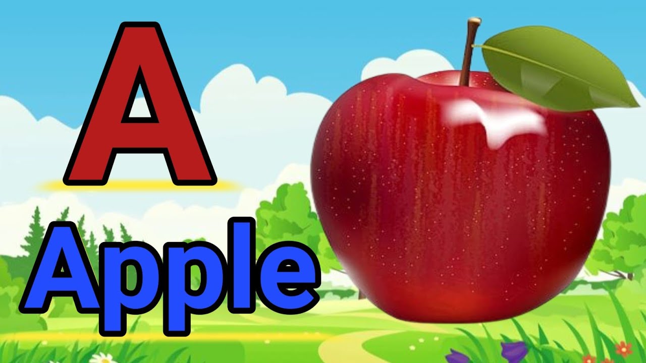 Phonics song | A for apple b for banana 2 with to words in 3-D alphabet  with sounds for children