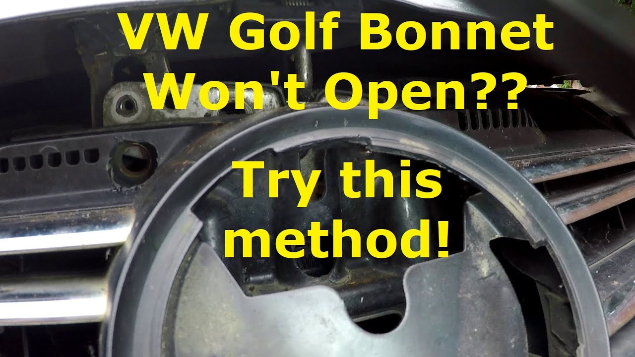 VW Golf/Jetta/Rabbit Mk5 Bonnet/Hood Stuck Closed?  Alternative method to open (VW Vento)