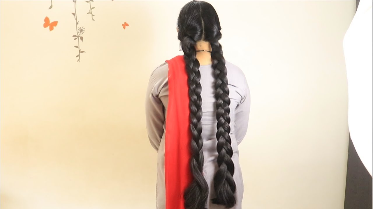 Back to School Hairstyle | Retro Twin Braid Hairstyles Tutorial | DIY Twin Braids - Summer Hairstyle
