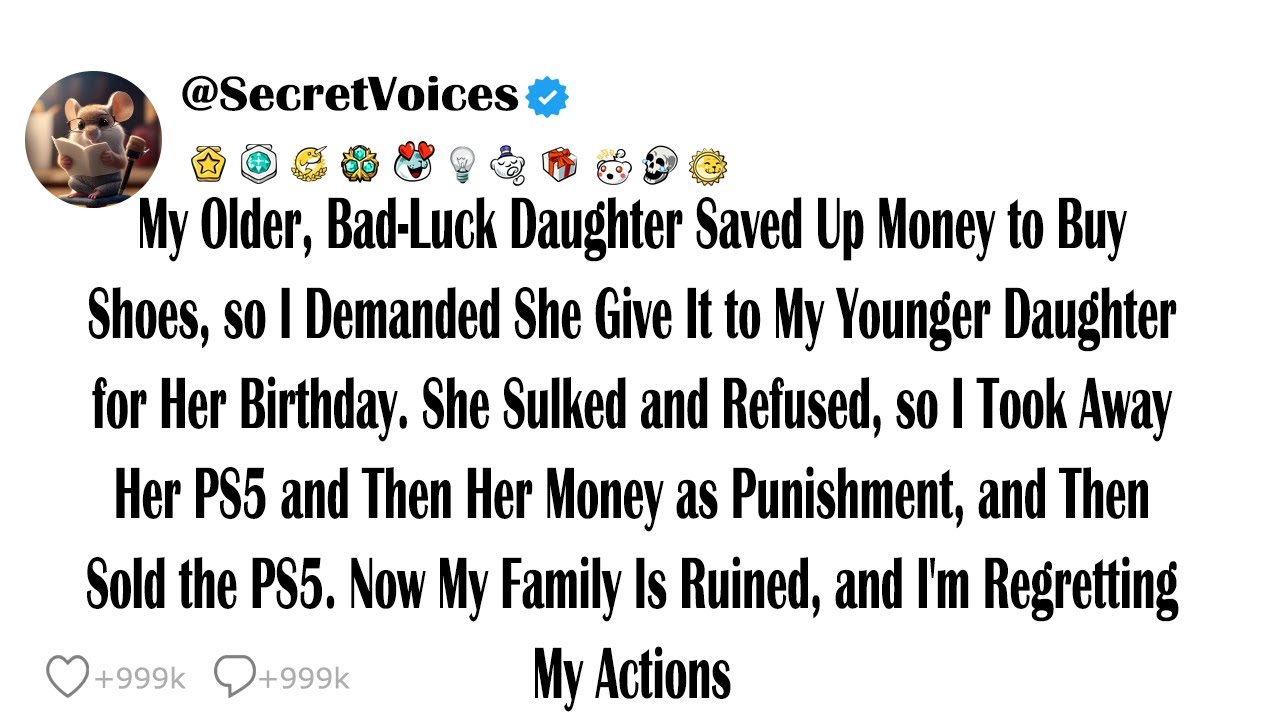 My Older, Bad-Luck Daughter Saved Up Money to Buy Shoes, so I Demanded She Give It to My Younger ...