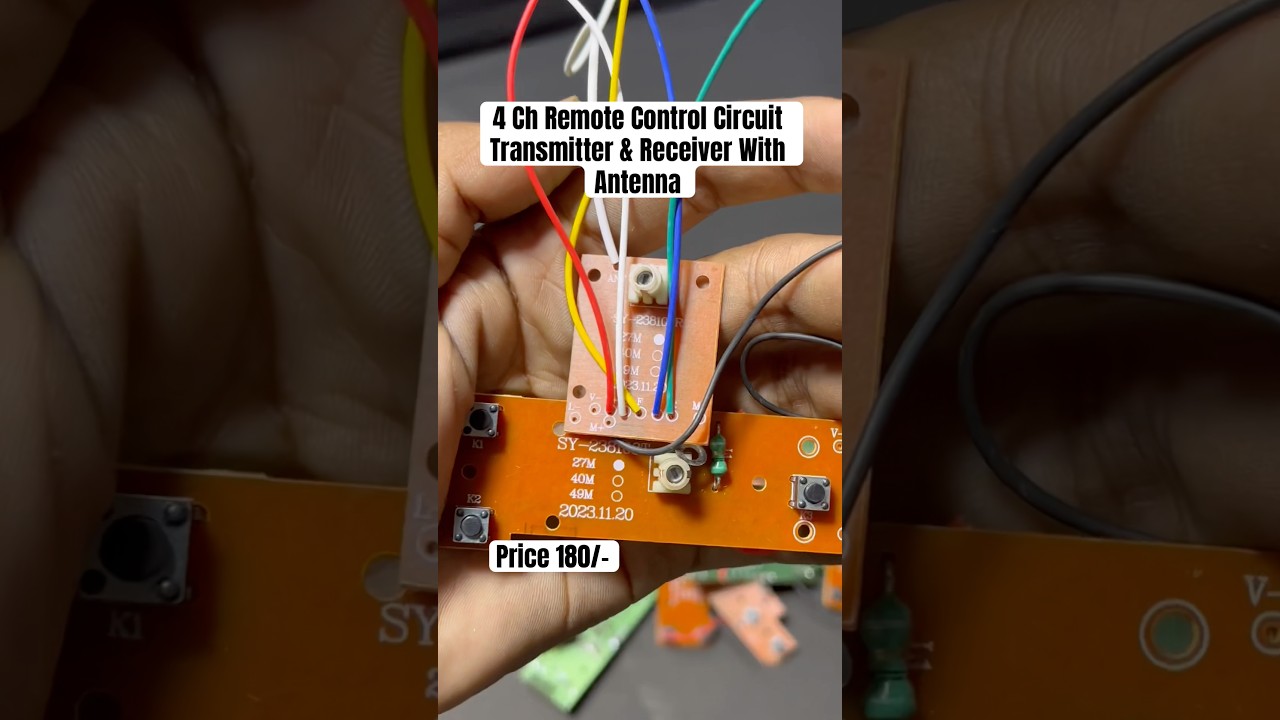 4 Ch Remote Control Circuit Transmitter & Receiver With Antenna #youtubeshorts #shortsvideo #shorts