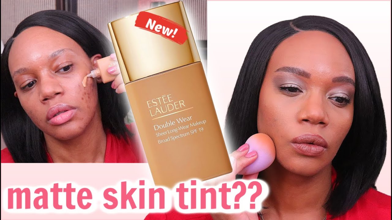 Did Estee Lauder give us a SKIN TINT FOR OILY SKIN?? | New Double Wear Sheer Foundation Review