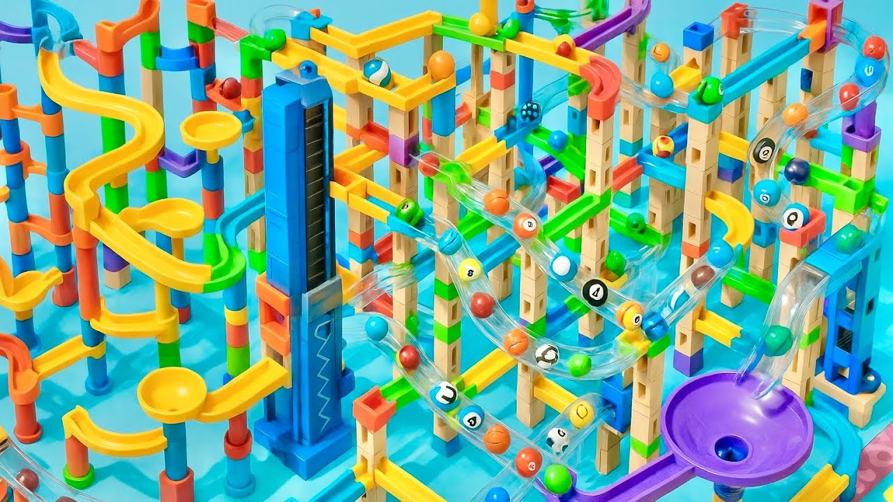 Marble Run Stress Relief Flow ASMR – Steady Calm Motion