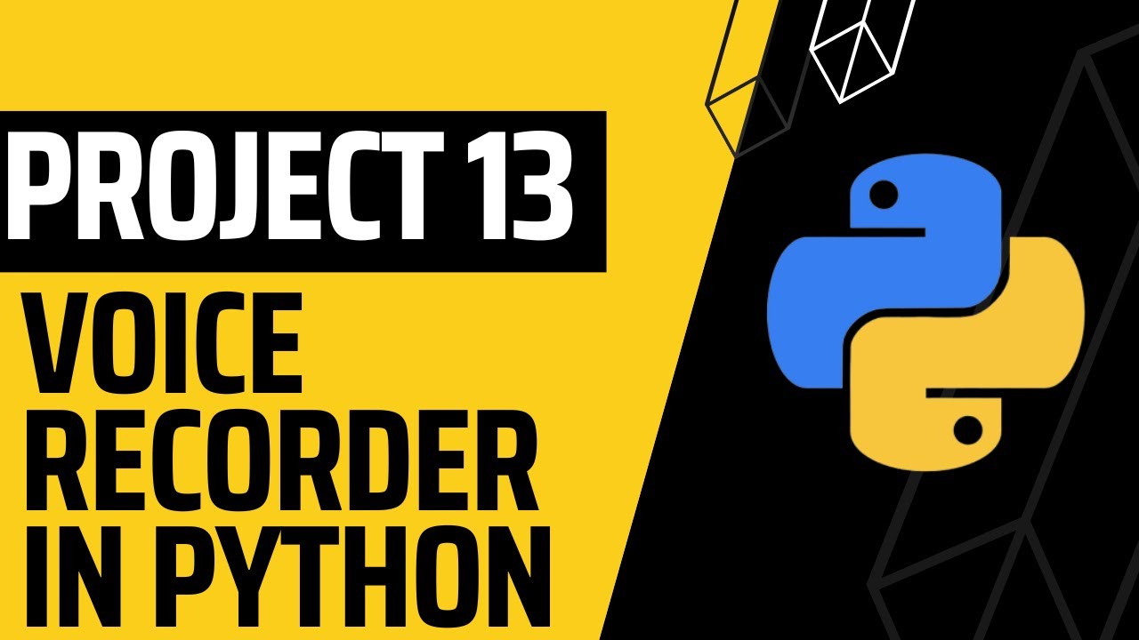 Voice Recorder In Python | Python Project | Python Project For Beginner