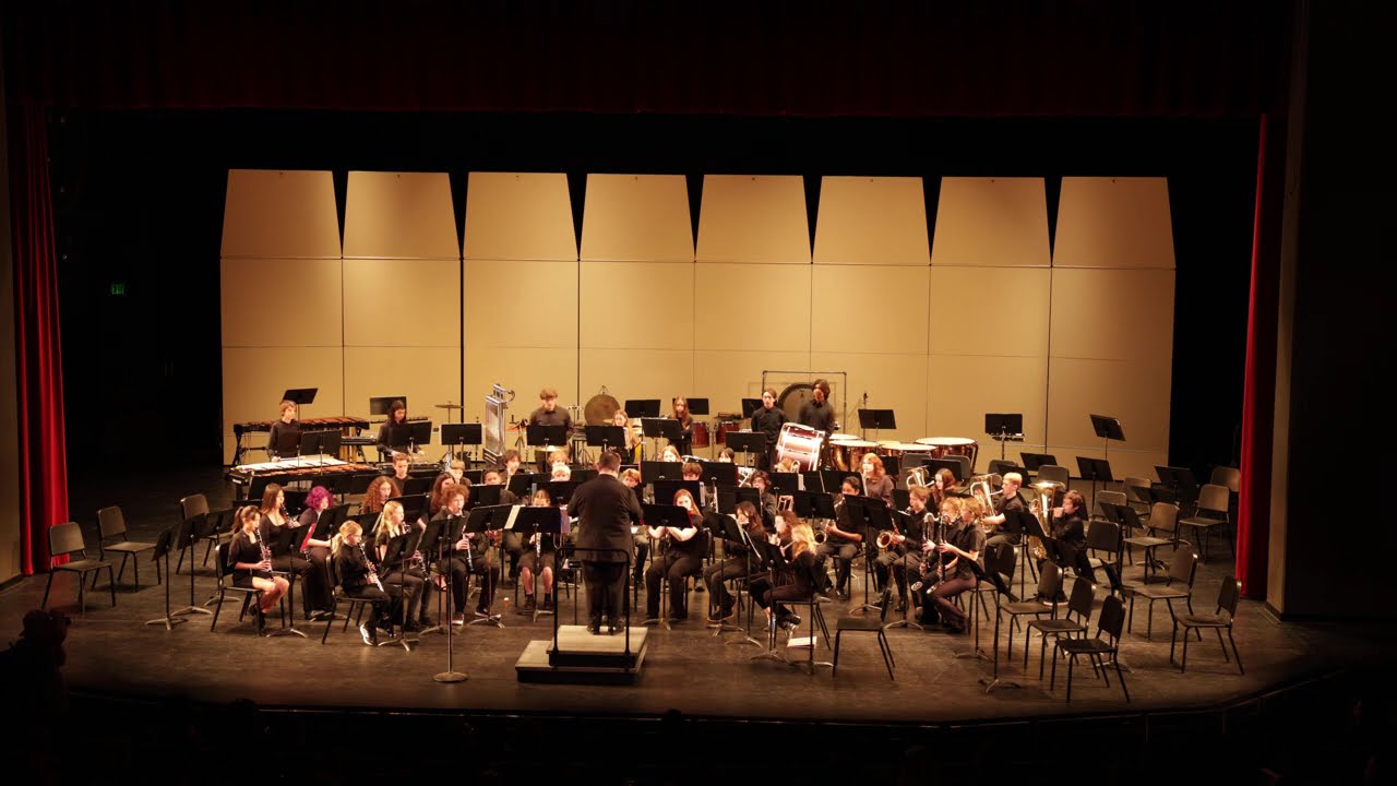 Mission Hill Middle School Band performing at Spring Exchange Concert in Cabrillo College