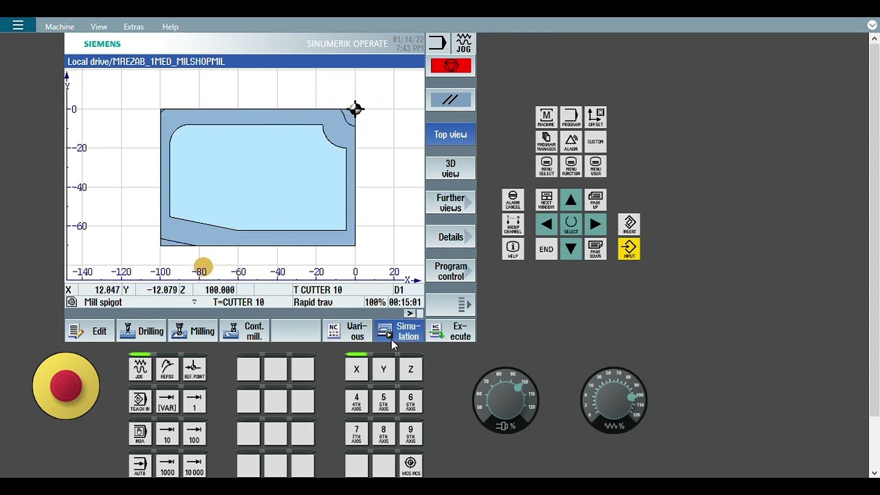SinuTrain for SINUMERIK Operate   DEMO Milling machine 840D sl 4 7 SP6 M REZA B
