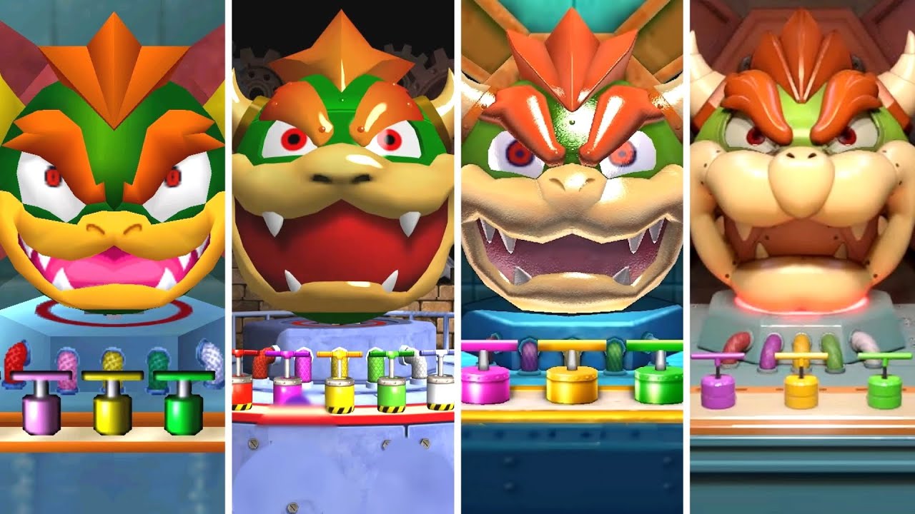Evolution of Bowser's Big Blast Minigames in Mario Party (1999-2021)