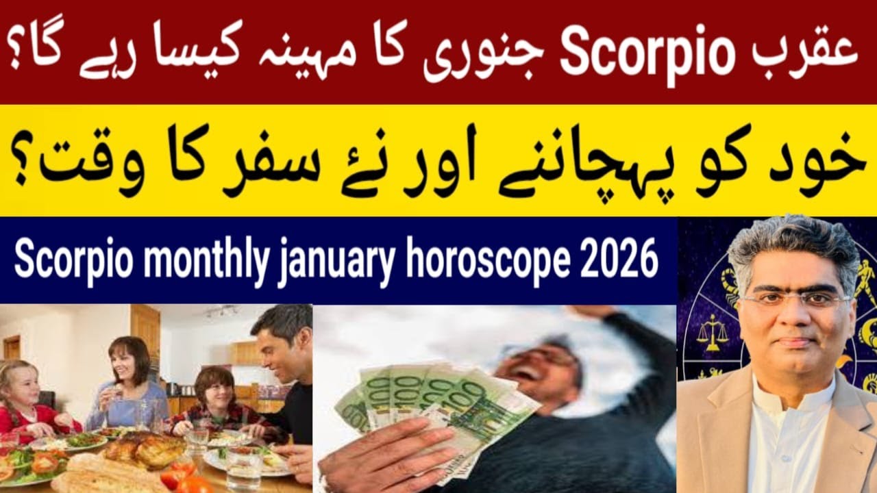 Scorpio zodiac sign monthly January horoscope predictions 2026.