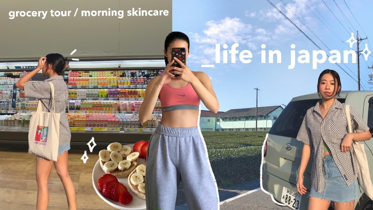 living in japan | japan grocery tour, morning skincare & enjoying the little things 🌷