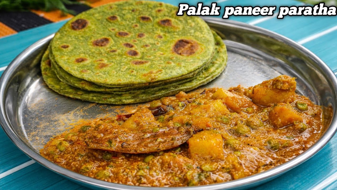 घर का बना Palak Paneer Paratha 😍 | Healthy + Tasty Desi Breakfast | Foodie Zaika