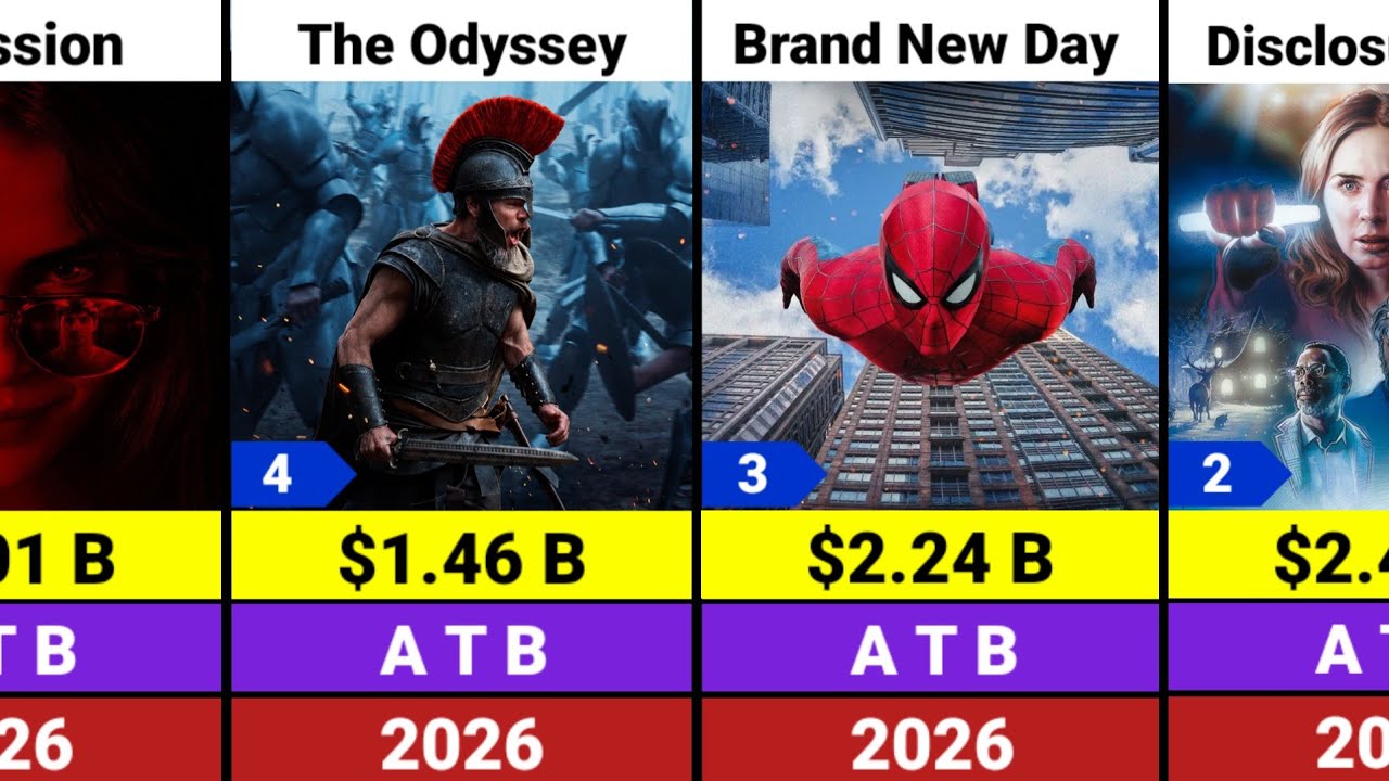 Top 20 Highest Grossing Movies in 2026 | Spider-Man Brand New Day | The Odyssey