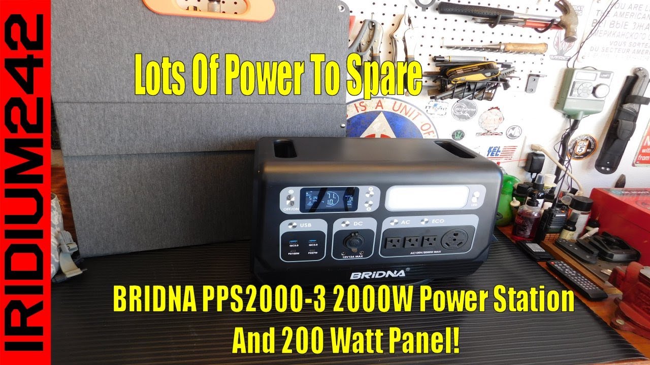Black Friday Deal 2023 - BRIDNA PPS2000 3 2000W Solar Power Generator And 200 Watt Panel!