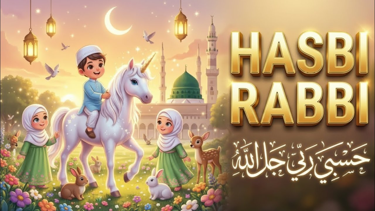 Hasbi Rabbi Jalallah | Heart touching nasheed |Compilation of beautiful nasheed | #islamiccartoon 