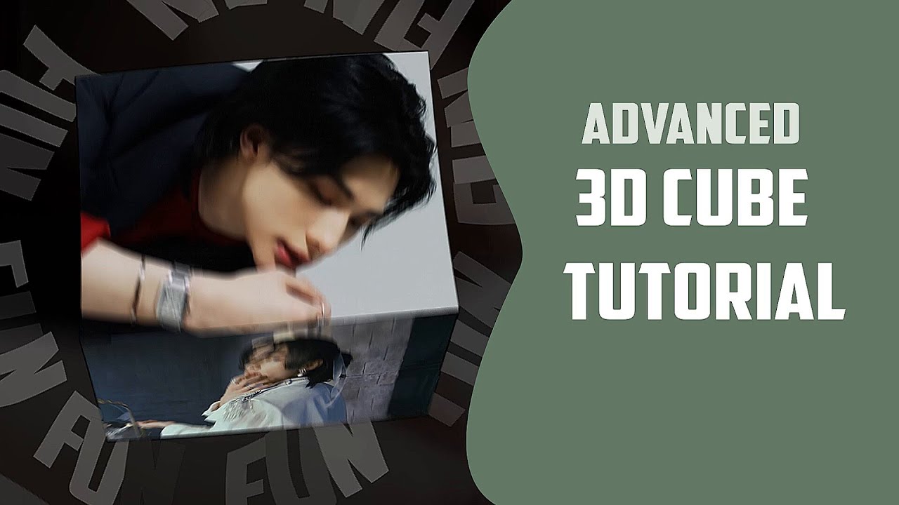 Advanced 3d cube tutorial + background in After effects #aftereffects