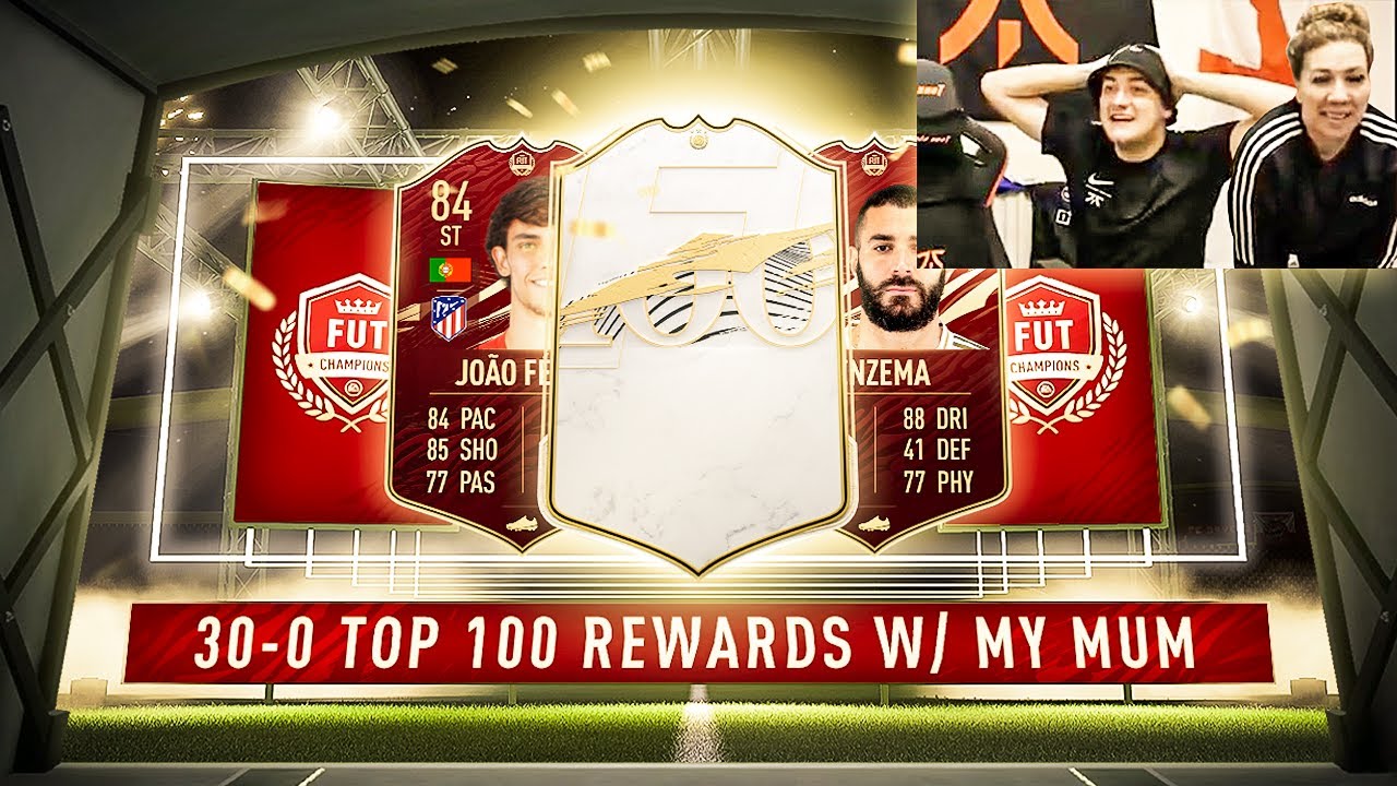 ICON IN MY UNREAL 30-0 FUT CHAMPS REWARDS w/ MY MUM! TOP 100! FIFA 21!