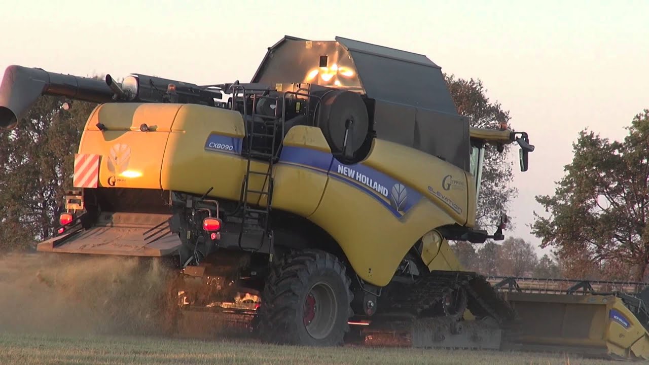 Raccolta Riso 2014 - Castel Merlino. New Holland CX 8090 Elevation e 8090 Rice 20Ft Poluzzi