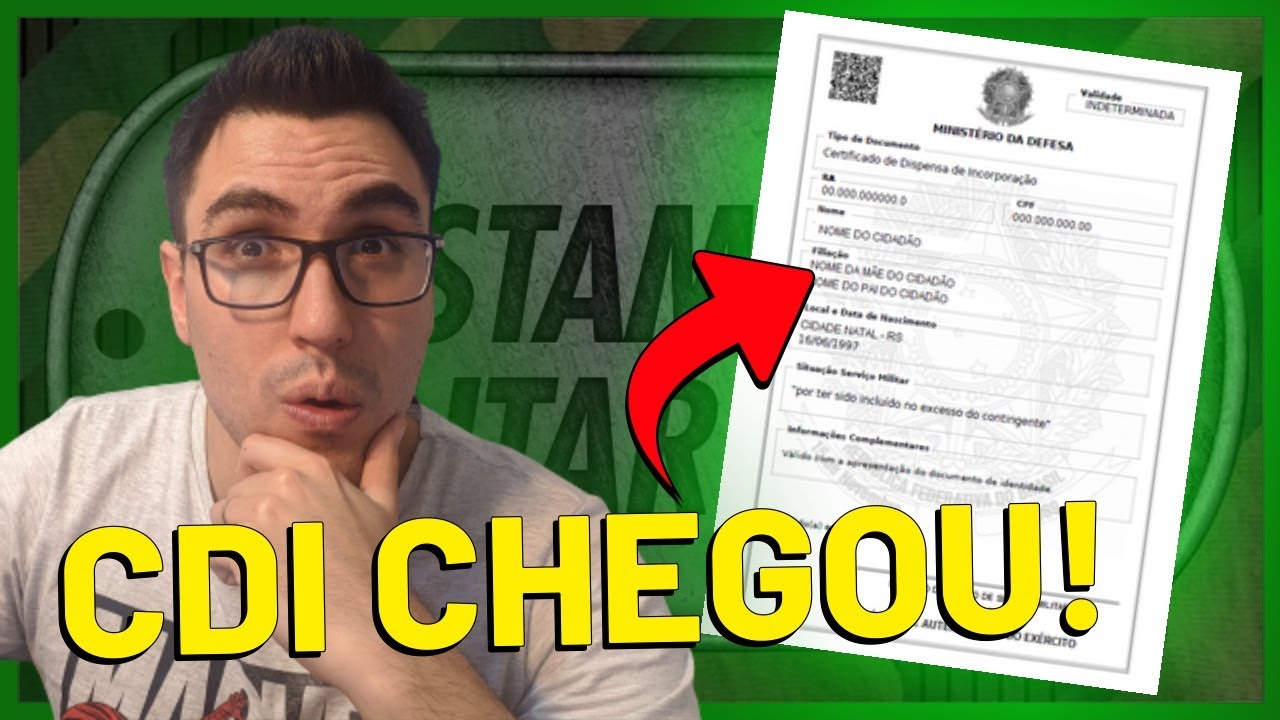 COMO OBTER O CDI - CERTIFICADO DE DISPENSA DE INCORPORA&Ccedil;&Atilde;O | ALISTAMENTO MILITAR ONLINE
